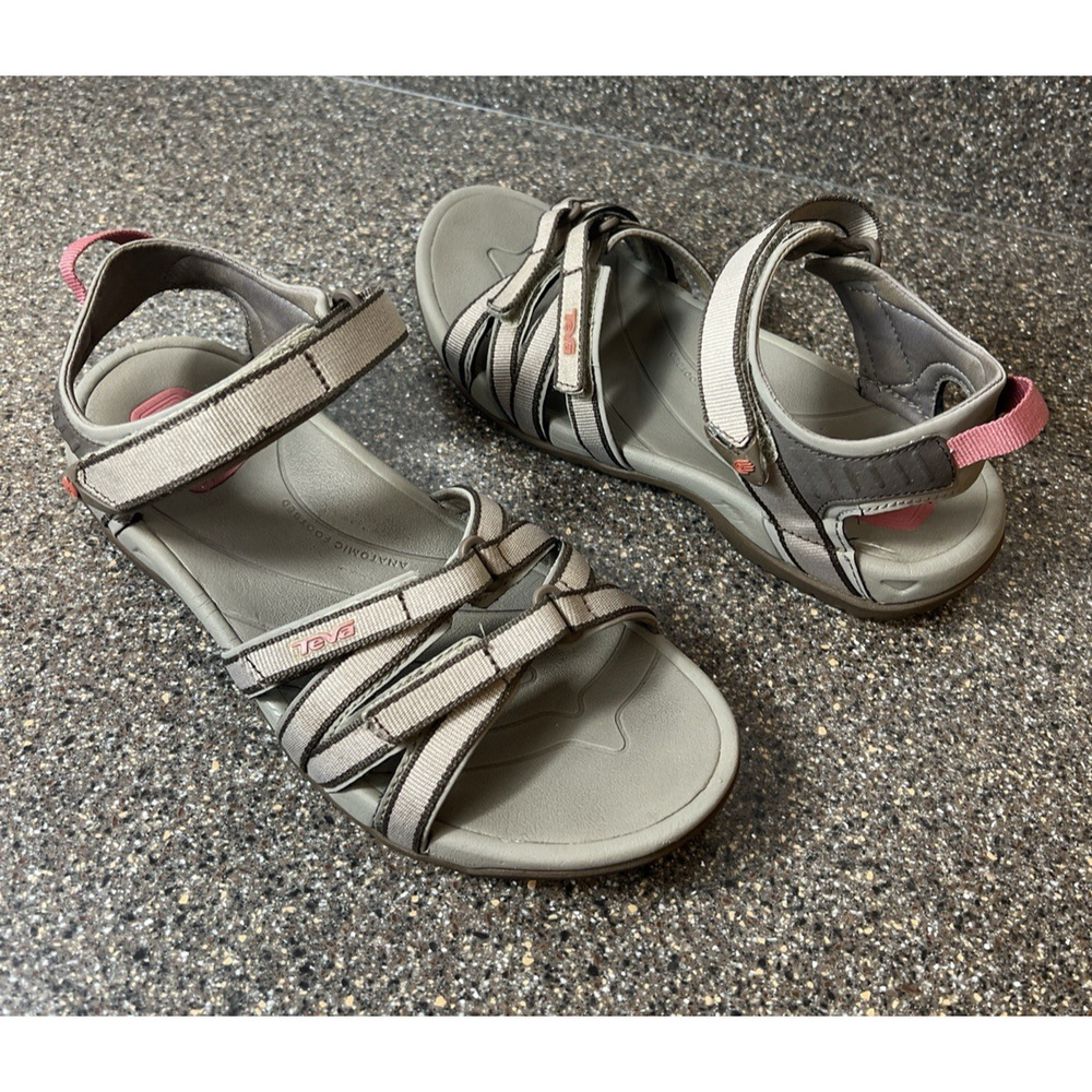 Teva Summer Sandals Womens Size 9 Brown Strappy Ankle Strap Sling Back Open Toe